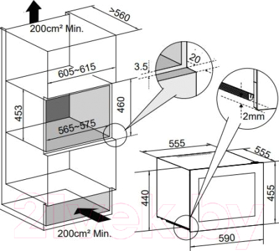 Встраиваемый винный шкаф Temptech OBI45SB-A