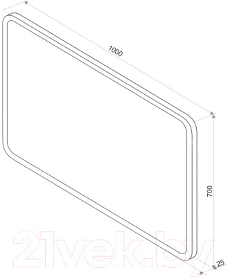 Зеркало Континент Demure Led 100x70 (с подогревом)