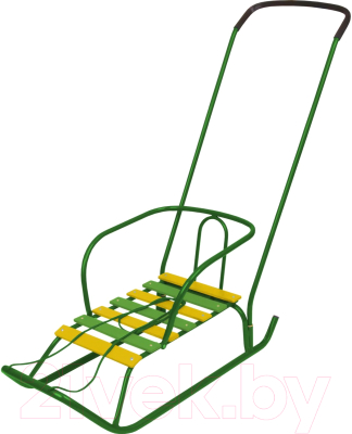 Санки детские Ника Ветерок 2 / В2 (зеленый) - фото