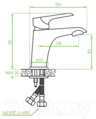 Смеситель Laveo Alea BLE022D