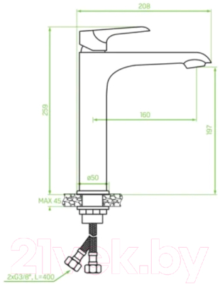 Смеситель Laveo Alea BLE02ND
