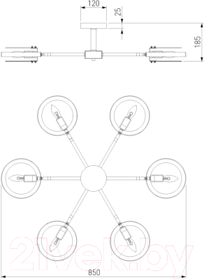 Люстра Евросвет 70121/6