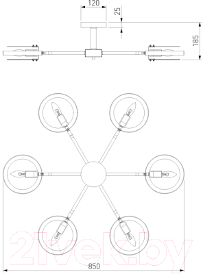 Люстра Евросвет 70121/6