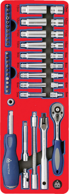 Набор головок, бит Мастак 5-002045 - фото