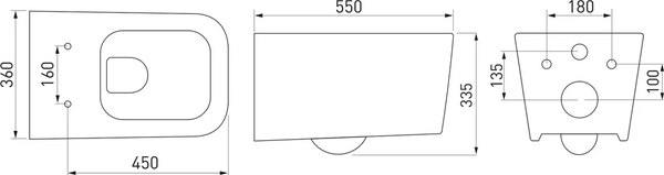 Унитаз подвесной Berges Floe 55 / 082021