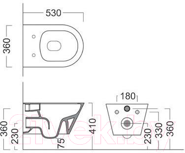 Унитаз подвесной Kerama Marazzi Plaza Modern PLMR.wc.02