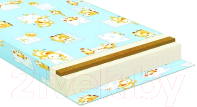 Матрас в кроватку Баюшка Холкон/кокос 10x60x120 / ХК10 - фото