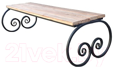 Скамья садовая Станкоинструмент Волна с комплектом досок - фото