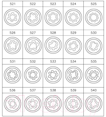 Набор головок слесарных King TONY 9BW0120