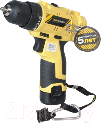 Аккумуляторная дрель-шуруповерт Hanskonner HCD1230R