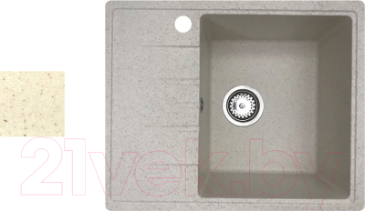 Мойка кухонная БелЭворс Mila R (бежевый, без сифона) - фото