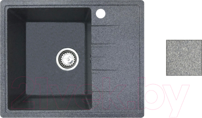 Мойка кухонная БелЭворс Mila L (серый, без сифона) - фото