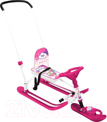 Снегокат детский Ника Twiny 2 с единорогом / TW2-M/EP - фото