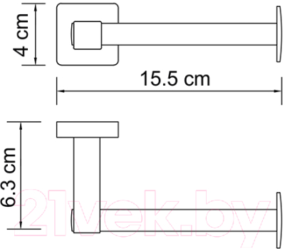 Держатель для туалетной бумаги Wasserkraft Dill K-3996
