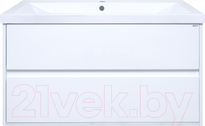 Тумба под умывальник Misty Алиса 100 / Э-Али01100-011П2Я (подвесная) - фото