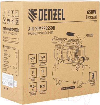 Воздушный компрессор Denzel 58021