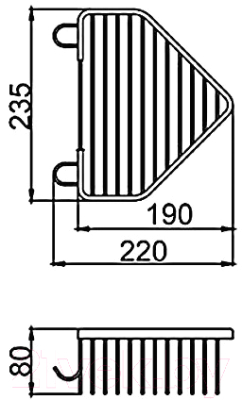 Полка для ванной Frap F351