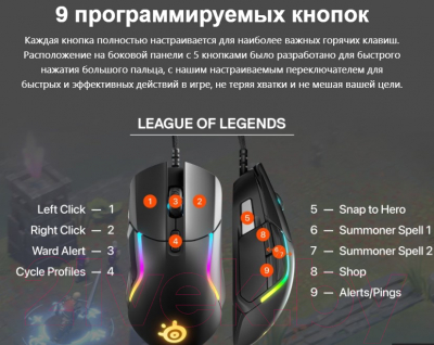 Мышь SteelSeries Rival 5 / 62551