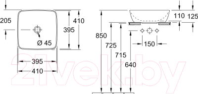 Умывальник Villeroy & Boch Artis 4178-41-R1