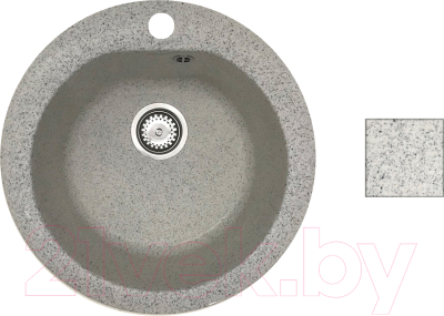 Мойка кухонная БелЭворс Nika (олово, без сифона) - фото