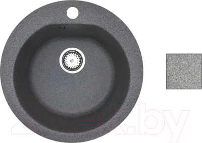 Мойка кухонная БелЭворс Nika (серый, без сифона) - фото