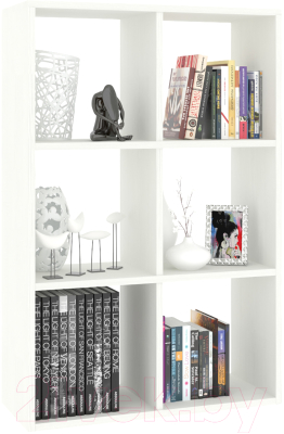 Стеллаж Кортекс-мебель КМ-33 6 секций (белый)