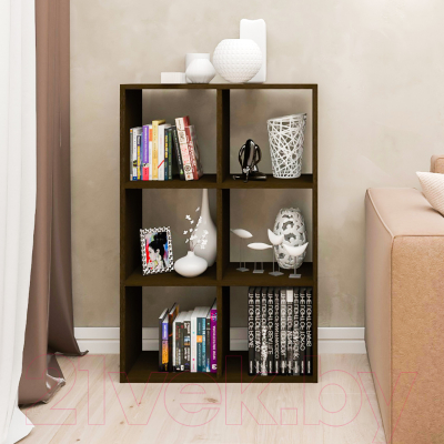 Стеллаж Кортекс-мебель КМ-33 6 секций