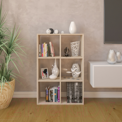 Стеллаж Кортекс-мебель КМ-33 6 секций