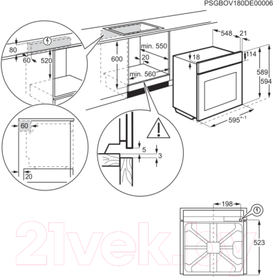 Электрический духовой шкаф Electrolux OKC8H39WV