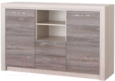 Тумба Памир Октава 2С2Я (дуб клабхаус серый) - фото