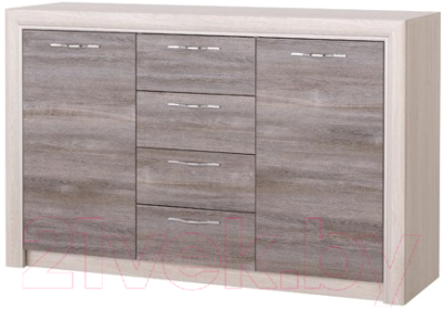 Тумба Памир Октава 2С4Я (дуб клабхаус серый) - фото