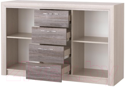 Тумба Памир Октава 2С4Я (дуб клабхаус серый)