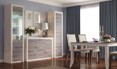 Тумба Памир Октава 2С4Я (дуб клабхаус серый)