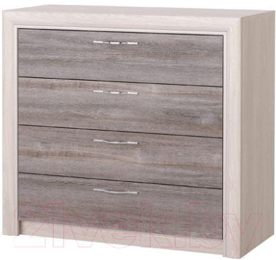 Комод Памир Октава 4Я (дуб клабхаус серый) - фото