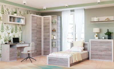 Комод Памир Октава 4Я (дуб клабхаус серый)