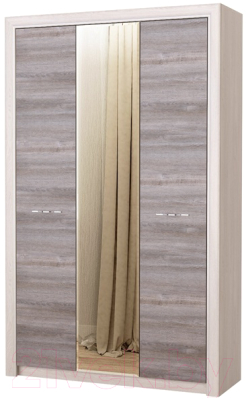 Шкаф Памир Октава 2С1ЗР (дуб клабхаус серый) - фото
