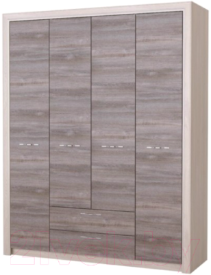 Шкаф Памир Октава 4С2Я (дуб клабхаус серый) - фото