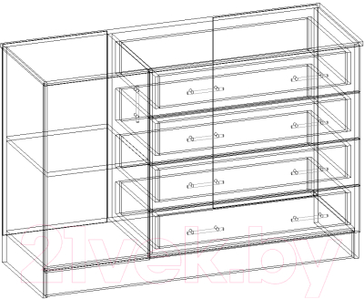 Тумба Памир София 1200 1Д (венге/дуб белфорт)