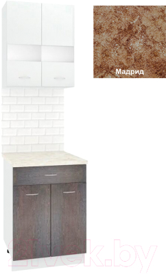 Комплект кухонных модулей Кортекс-мебель Корнелия Экстра 60р1ш2д - фото