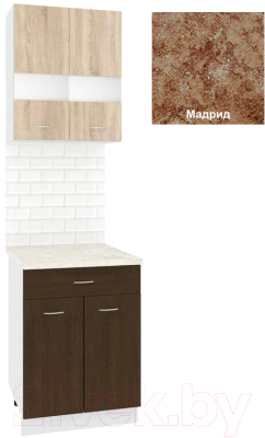 Комплект кухонных модулей Кортекс-мебель Корнелия Экстра 60р1ш2д - фото