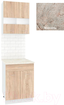 Комплект кухонных модулей Кортекс-мебель Корнелия Экстра 60р1ш2д - фото