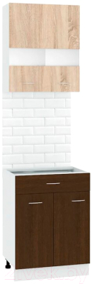 Комплект кухонных модулей Кортекс-мебель Корнелия Экстра 60р1ш2д без столешницы - фото