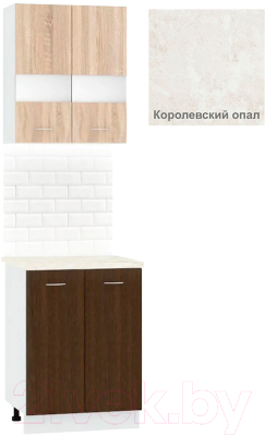 Комплект кухонных модулей Кортекс-мебель Корнелия Экстра 60р2д - фото