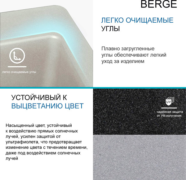 Мойка кухонная Berge BR-7612
