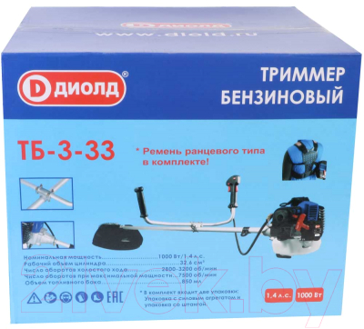 Триммер бензиновый Диолд ТБ-3-33 (60020100)