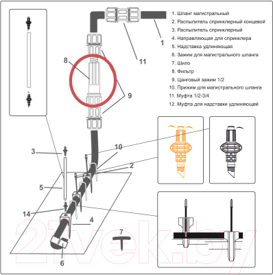 Дождеватель Жук На 1 грядку / 330689-00