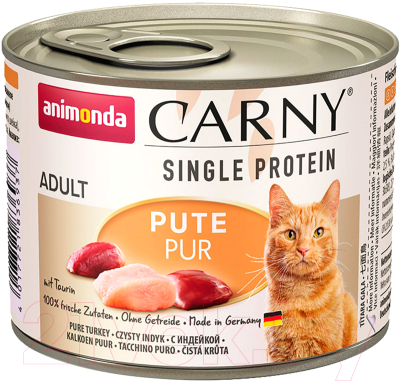 Влажный корм для кошек Animonda Carny Single Protein Adult с индейкой / 83693 - фото