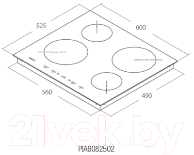 Индукционная варочная панель Akpo PIA 6082502