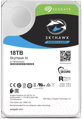 Жесткий диск Seagate SkyHawk AI 18TB (ST18000VE002) - фото