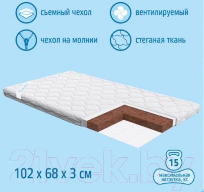 Матрас в кроватку Nuovita Friends 68x102